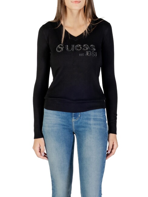 GUESS SAYLOR LOGO  Suéter jetbla - Suéteres de mujer
