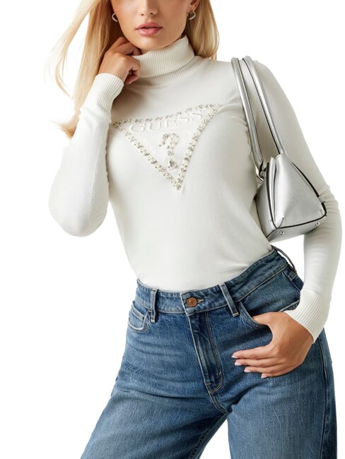 GUESS MELANIE TRIANGLE  Suéter de cuello redondo cremwhi - Suéteres de mujer