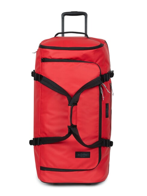 EASTPAK DUFFEL PACK WHEEL M Bolsa de lona mediana con ruedas y repelente al agua lona roja - Trolley Semirrígidos