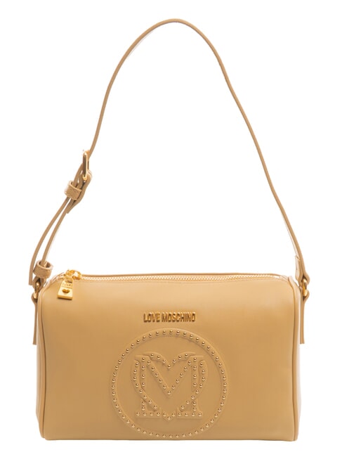 LOVE MOSCHINO LITTLE STUDS Bolso de hombro con tachuelas arena - Bolsos Mujer