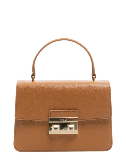 FURLA BELLA Bolso pequeño de piel St Andrómeda brandy - Bolsos Mujer