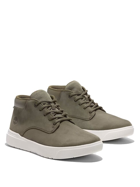TIMBERLAND SENECA BAY Zapatillas de cuero nubuck verde oscuro - Zapatos Hombre