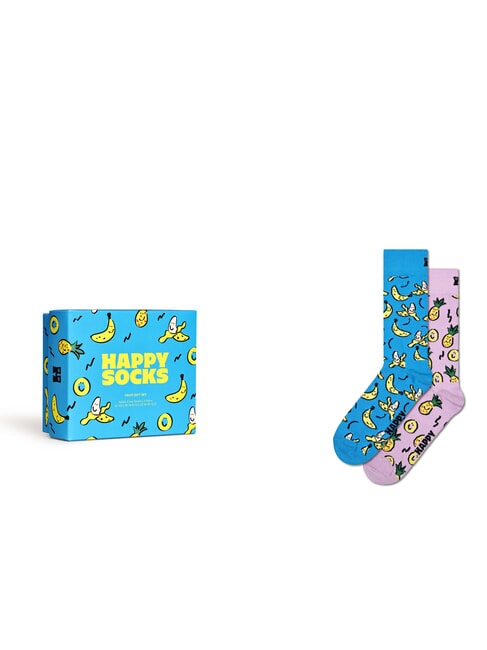 HAPPY SOCKS FRUITS SOCKS Lote de regalo de 2 pares de calcetines turquesa - Calcetines de mujer