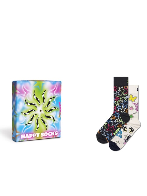 HAPPY SOCKS SPINNING WHEEL Lote de regalo de 2 pares de calcetines blanco - Calcetines de mujer