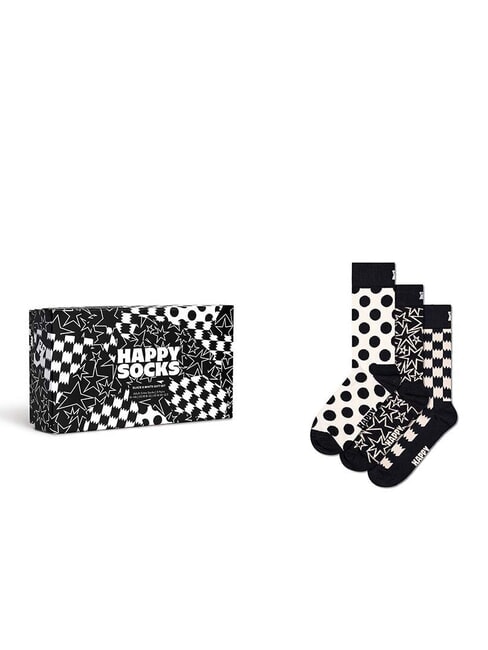 HAPPY SOCKS BLACK AND WHITE Lote de regalo de 3 pares de calcetines negro - Calcetines de mujer