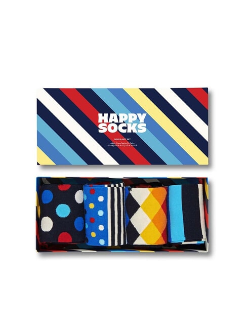 HAPPY SOCKS BLACK WEEK STRIPED Lote de regalo de 4 pares de calcetines multicolor - Calcetines de hombre