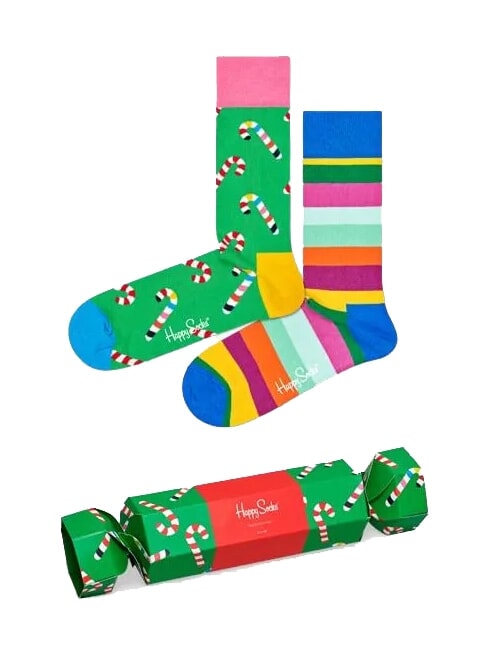 HAPPY SOCKS CHRISTMAS CRACKER Lote de regalo de 2 pares de calcetines 7302 - Calcetines de hombre