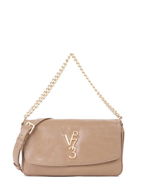 V73 LOUISE Bolso de hombro mediano con asa de cadena gris pardo - Bolsos Mujer