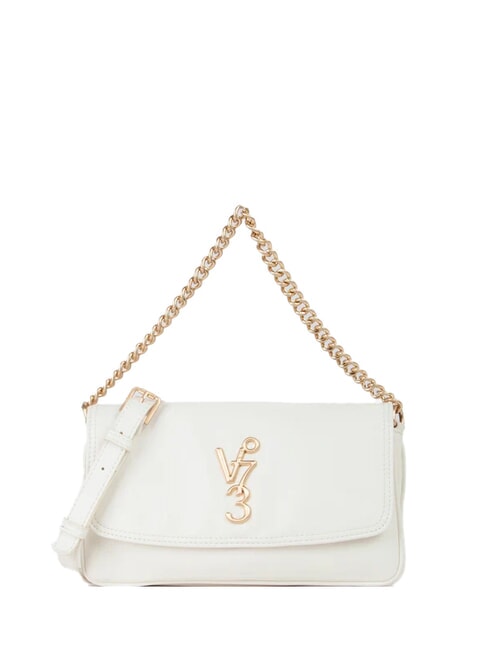 V73 LOUISE Bolso de hombro mediano con asa de cadena color crudo - Bolsos Mujer