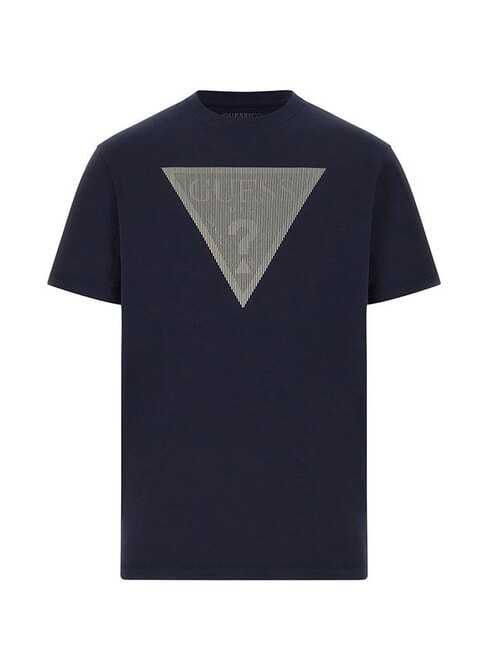GUESS TRIANGLE LOGO Camiseta de manga corta de corte regular smartblue - camiseta