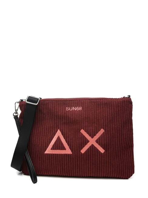 SUN68 CORDUROY Bolso de mano con correa de muñeca y bandolera Burdeos - Bolsos Mujer