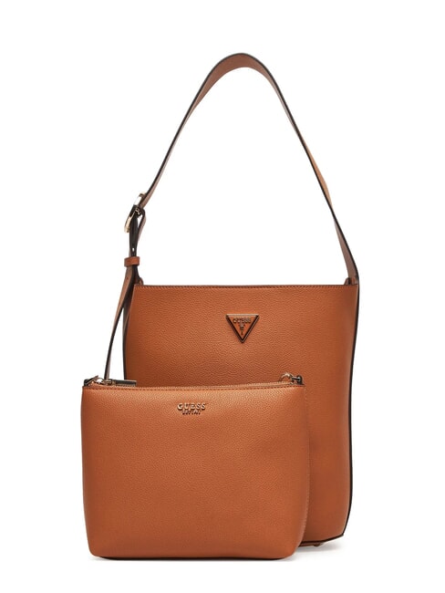 GUESS MERIDIAN 2 Bolso tipo cubo con bolsa COGNAC - Bolsos Mujer