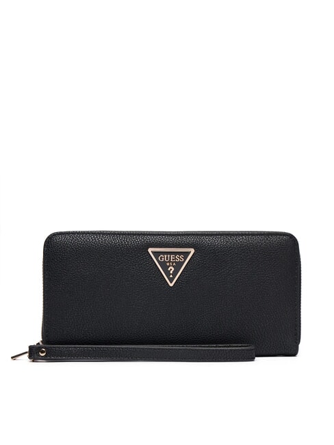 GUESS LAUREL 2 Cartera grande con cremallera y correa para la muñeca NEGRO - Carteras Mujer