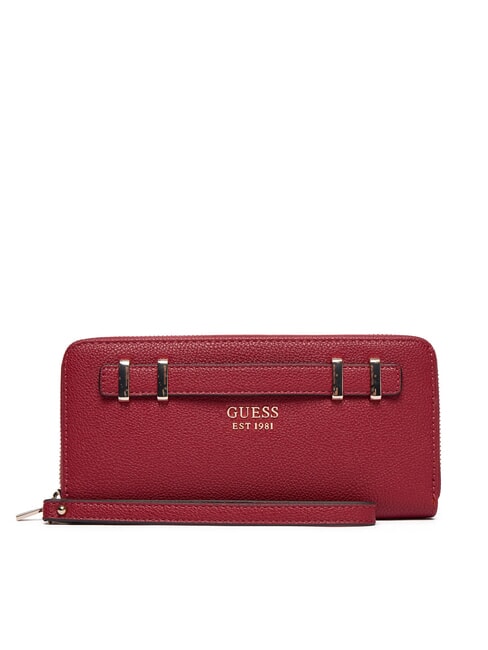 GUESS GREGORIA Cartera grande con cremallera y correa para la muñeca ROJO - Carteras Mujer