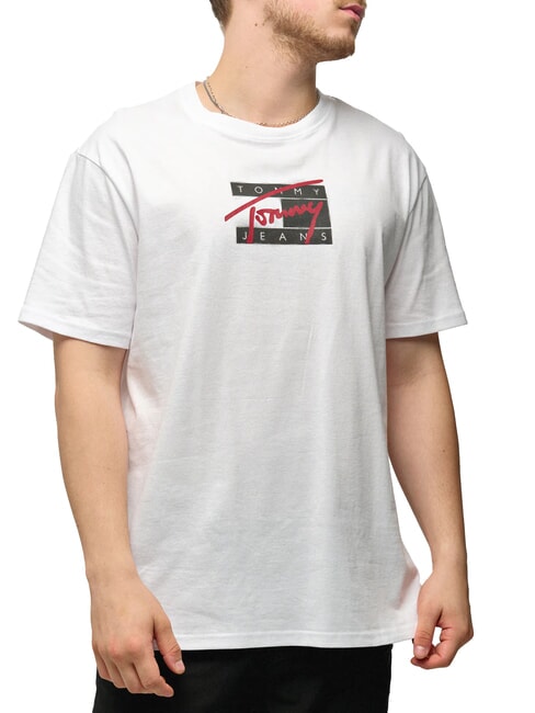 TOMMY HILFIGER TH JEANS Paint Camiseta de algodón blanco - camiseta