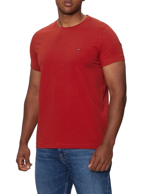 TOMMY HILFIGER  Camiseta elástica para hombre magma oscuro - camiseta