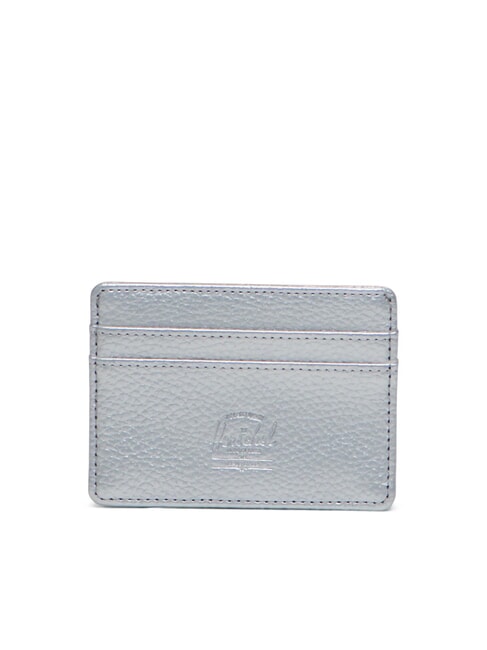 HERSCHEL CHARLIE Tarjetero plano plata metálica - Carteras Hombre