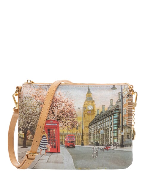 YNOT YESBAG Bolso de hombro con estampado Rosa inglesa - Bolsos Mujer