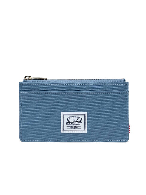 HERSCHEL OSCAR Tarjetero plano con monedero azul acero - Carteras Mujer