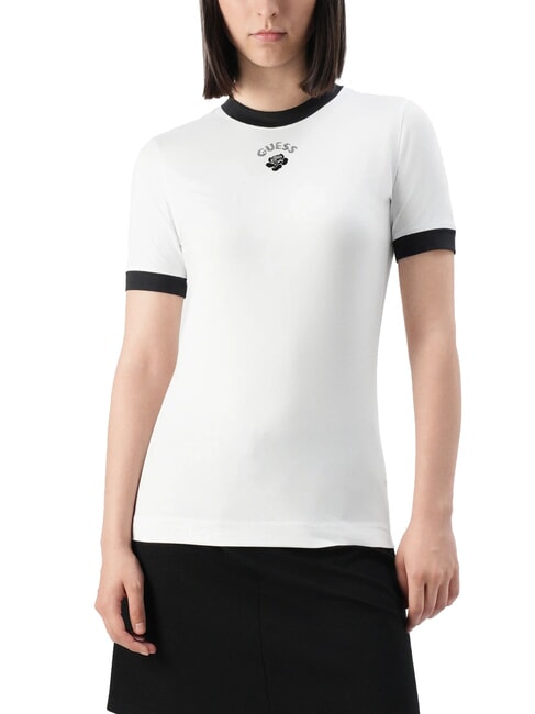 GUESS MINI ROSE Camiseta de manga corta de corte entallado purwhite - camiseta