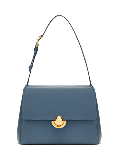 FURLA DOMUS  Bolso de hombro, de piel azul grisáceo - Bolsos Mujer