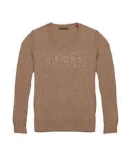 GUESS SAYLOR LOGO  Su&eacute;ter gris topo de seda - Su&eacute;teres de mujer - 1