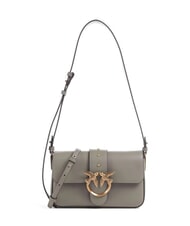 PINKO LOVE ONE SLOUCHY Mini bolso de hombro de piel - Bolsos Mujer