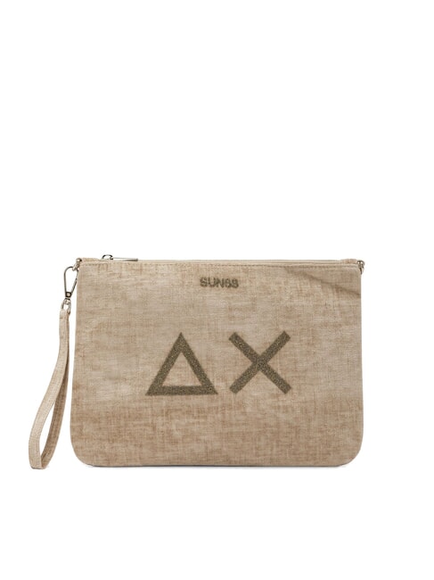 SUN68 VELVET Bolso de mano con poliserina y bandolera beige - Bolsos Mujer