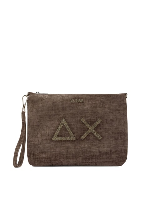 SUN68 VELVET Bolso de mano con poliserina y bandolera lodo - Bolsos Mujer