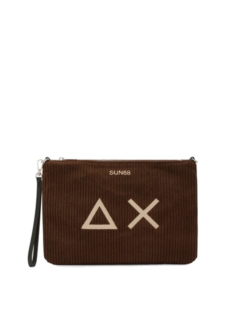 SUN68 CORDUROY Bolso de mano con correa de muñeca y bandolera Marrón - Bolsos Mujer