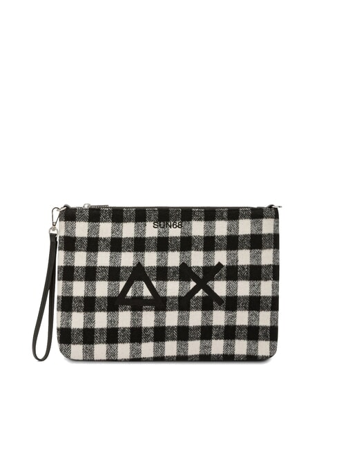 SUN68 TARTAN Bolso de mano con poliserina y bandolera negro - Bolsos Mujer