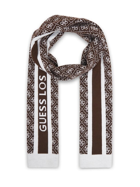 GUESS SEVYN 4G LOGO Bufanda 4 g de marrón y crema - Bufandas