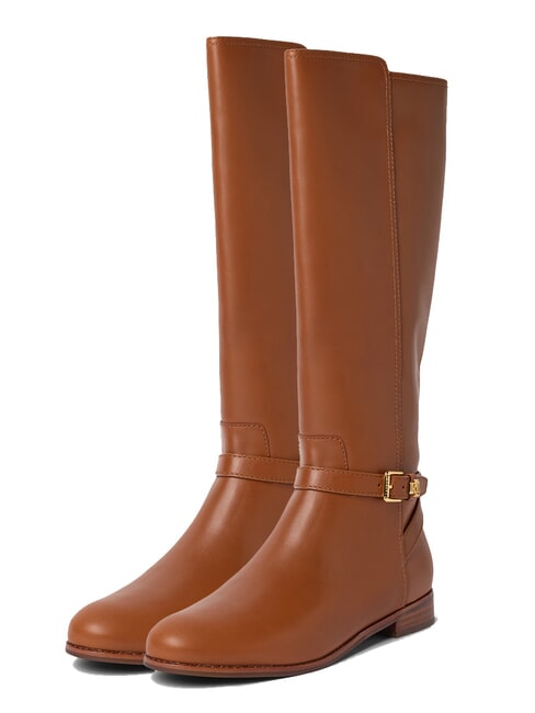 RALPH LAUREN BROOKE TALL 2 Botas altas de cuero lauren tan1 - Zapatos Mujer