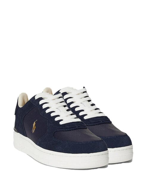 RALPH LAUREN MASTERS COURT Zapatillas con inserciones de piel de ante marina2 - Zapatos Hombre