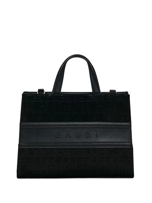 GAUDÌ ADA VELUR L Bolso con inserciones de terciopelo NEGRO - Bolsos Mujer