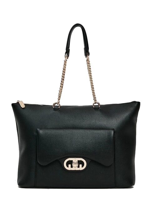 GAUDÌ ELLA Bolsa de compras con asas de cadena NEGRO - Bolsos Mujer