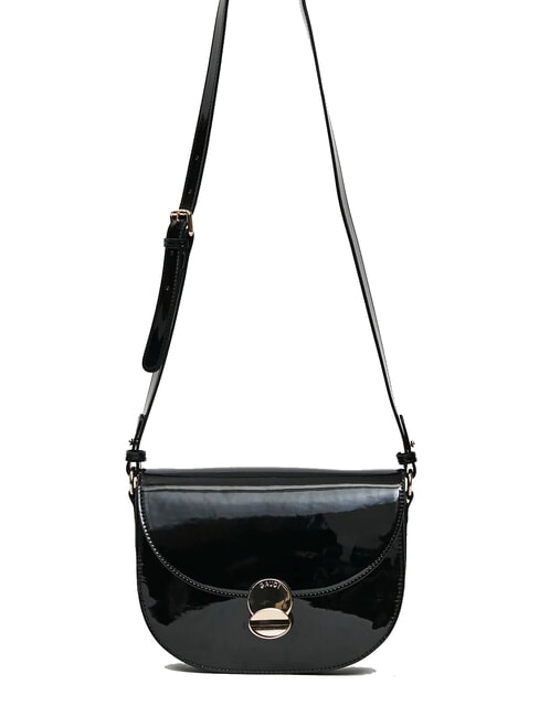 GAUDÌ EVELYN LAK Bolso de hombro mediano de charol NEGRO - Bolsos Mujer