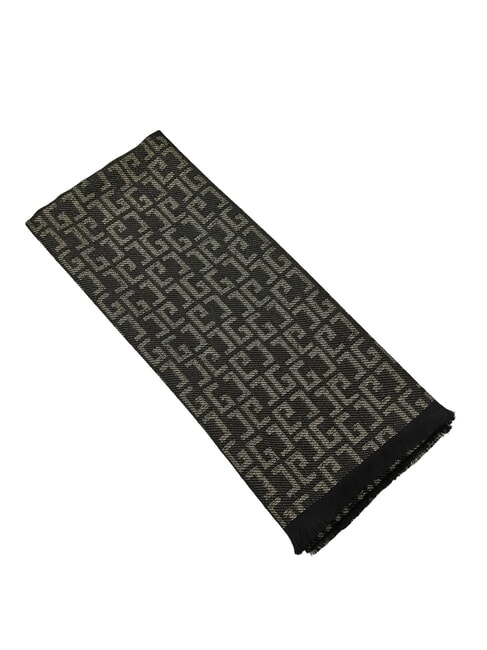 GAUDÌ ESTELLE Bufanda de hilo de lúrex con logotipo integral NEGRO - Bufandas