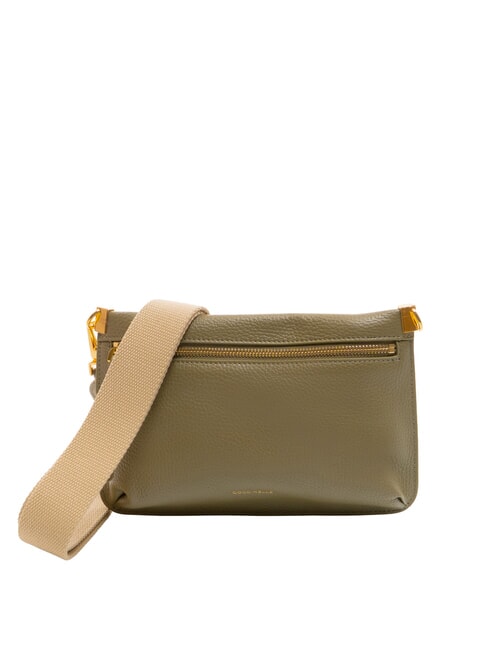 COCCINELLE HYLE Bolso bandolera pequeño de piel plano verde laurel - Bolsos Mujer