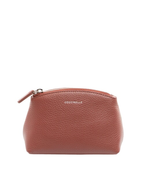 COCCINELLE AGATEA Estuche de belleza de cuero brandy - Carteras de mano & Neceser