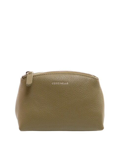 COCCINELLE AGATEA Estuche de belleza de cuero verde laurel - Carteras de mano & Neceser
