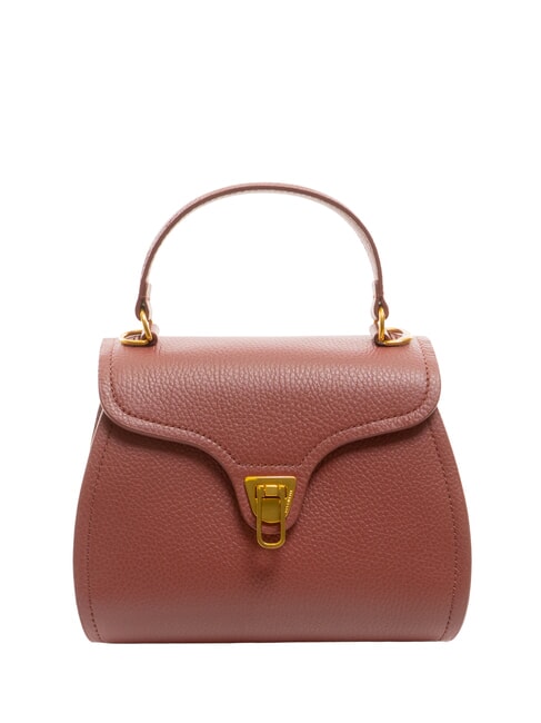 COCCINELLE MARVIN Mini bolso de piel con bandolera brandy - Bolsos Mujer
