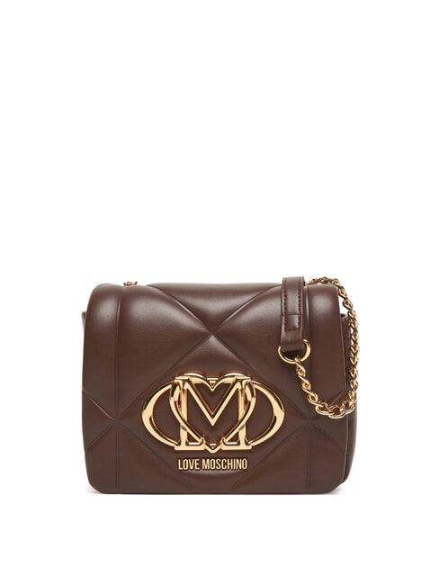 LOVE MOSCHINO EMBOSSED Mini bolso de hombro chocolate - Bolsos Mujer