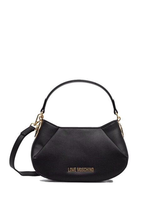 LOVE MOSCHINO CHUNKY TAB Bolso pequeño con bandolera negro - Bolsos Mujer