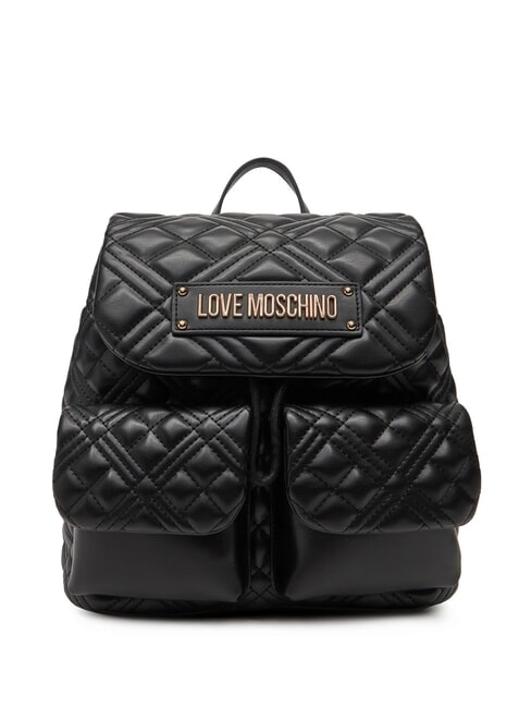 LOVE MOSCHINO QUILTED Mochila con dos bolsillos negro - Bolsos Mujer