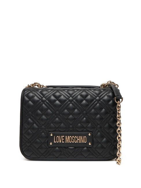 LOVE MOSCHINO QUILTED Bolso de hombro de doble función negro - Bolsos Mujer