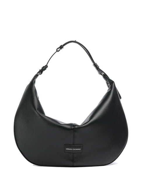ARMANI EXCHANGE LIZ PEBBLE Bolso de hombro grande tipo hobo negro - Bolsos Mujer