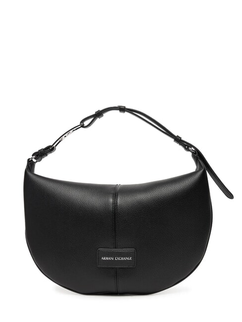 ARMANI EXCHANGE LIZ PEBBLE Bolso de hombro mediano tipo hobo negro - Bolsos Mujer