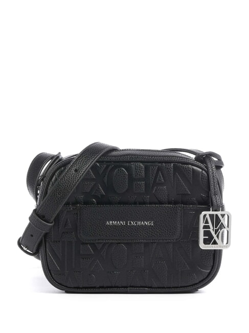 ARMANI EXCHANGE LIZ PEBBLE Bolsa para cámara con logotipo en relieve negro - Bolsos Mujer