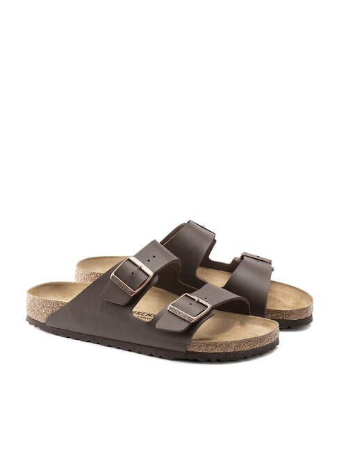 BIRKENSTOCK ARIZONA BIRKO FLOR Sandalia tipo zapatilla con dos hebillas marron oscuro - Zapatos unisex
